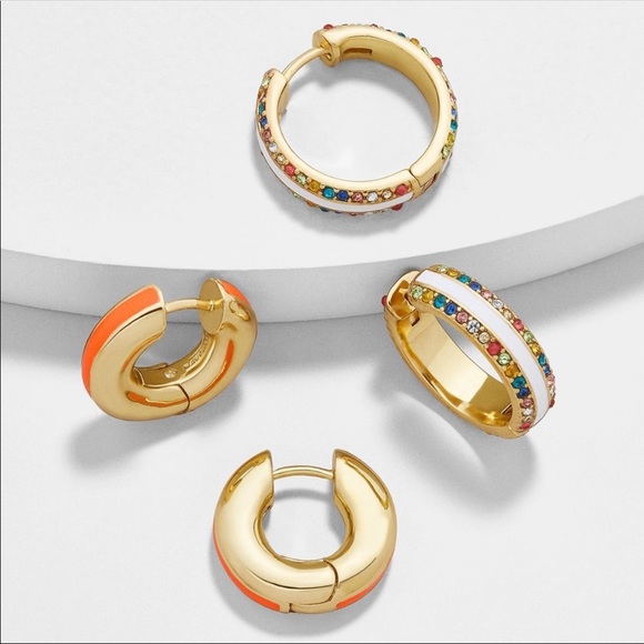 • Claire • Rainbow Crystal Hoops - Picture 2 of 3